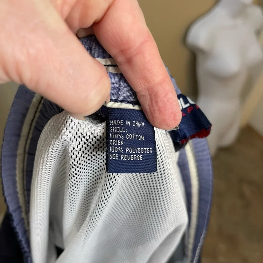 Ralph Lauren Polo Sport Navy Blue Swim Trunks Lined Size XXL
